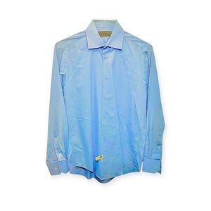 Nicole Miller Light Blue Button Up Dress Shirt Men’s Size Medium